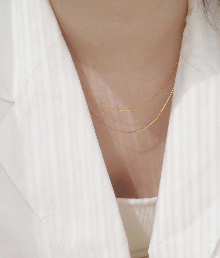 2mm surf gold (NECKLACE)