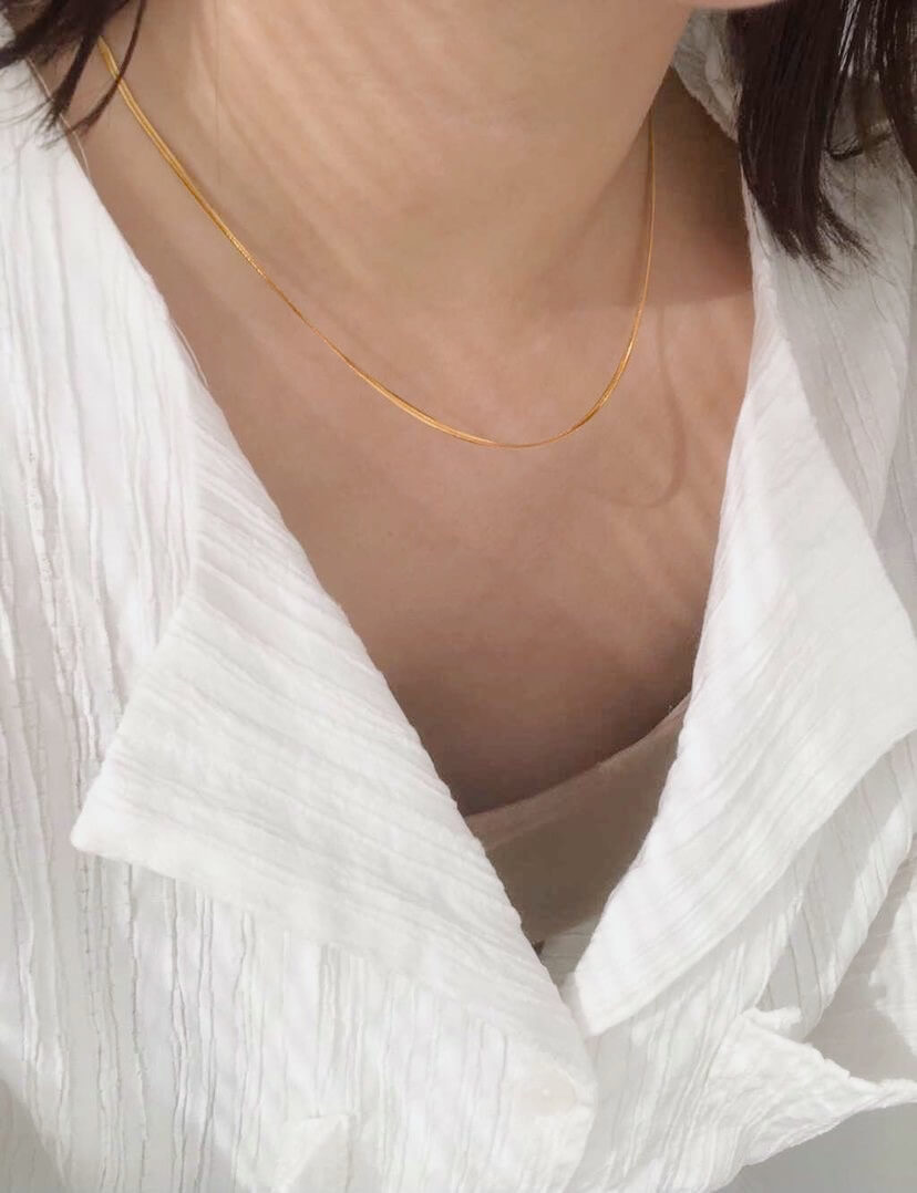 2mm surf gold (NECKLACE)