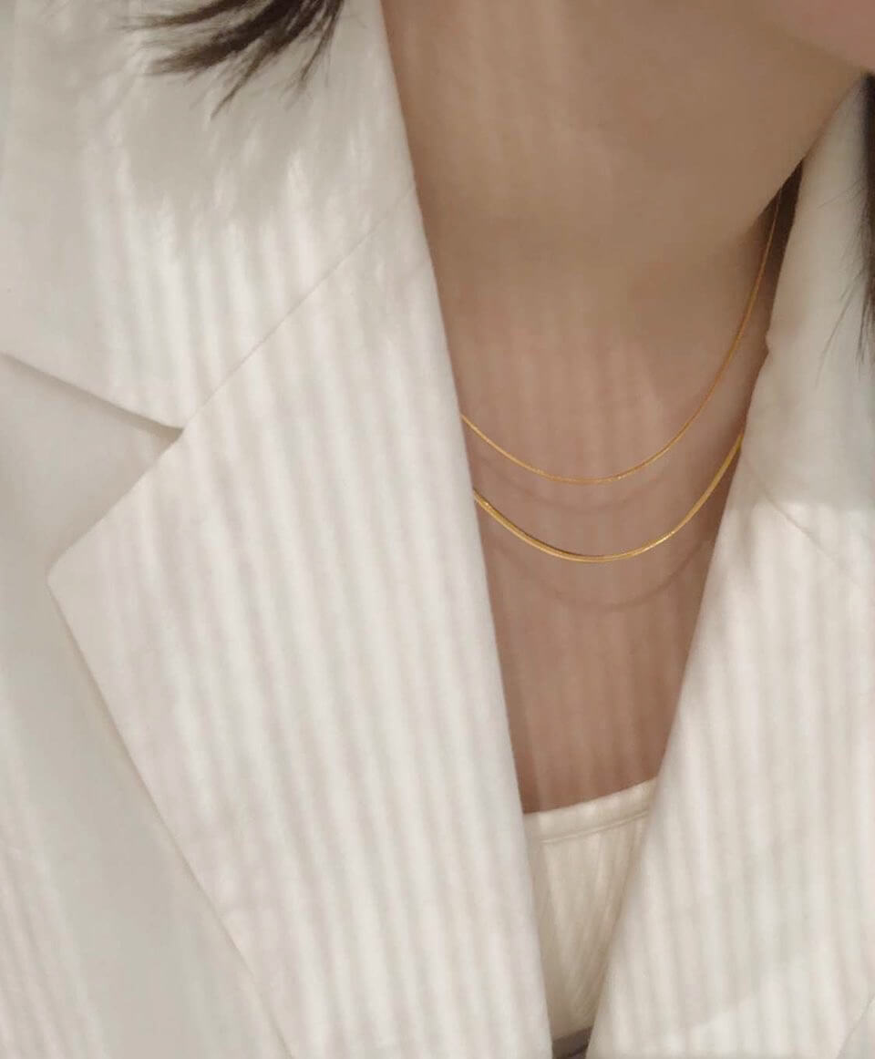 2mm surf gold (NECKLACE)