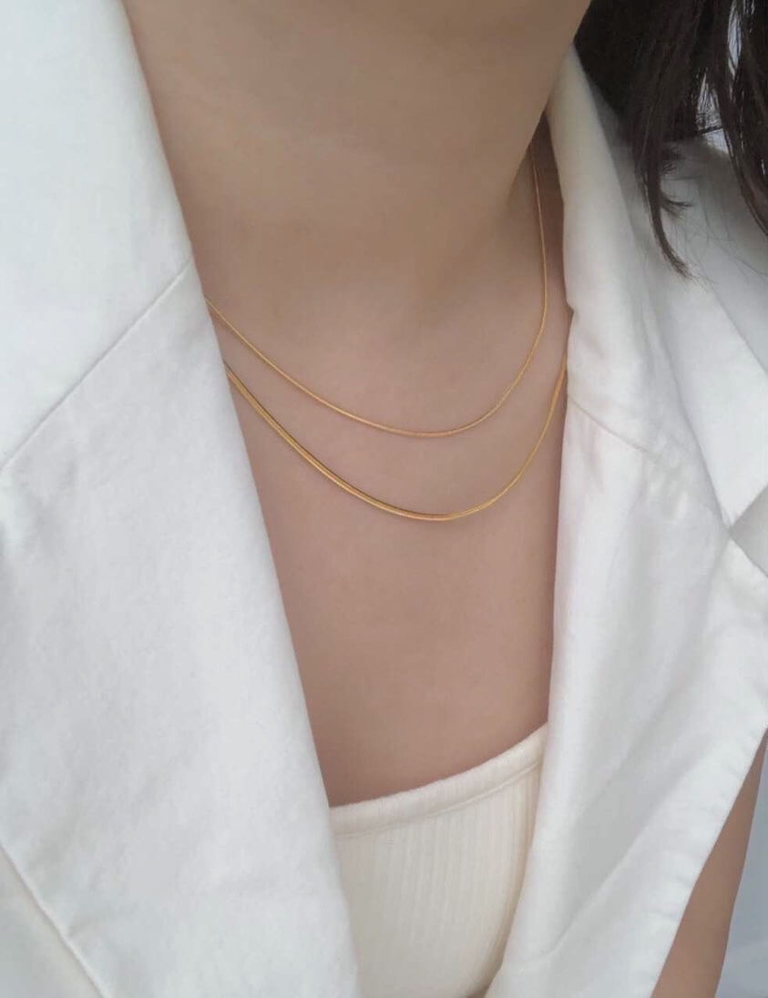 2mm surf gold (NECKLACE)