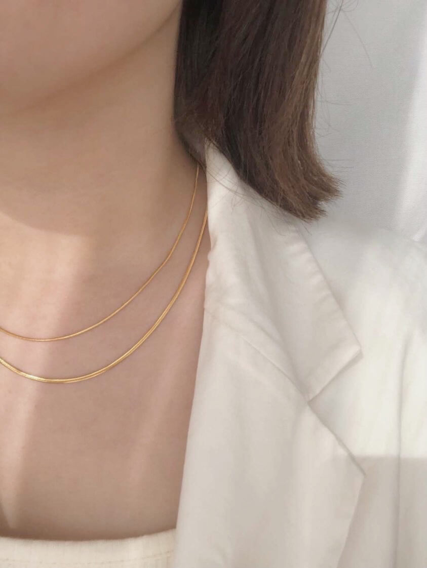 2mm surf gold (NECKLACE)