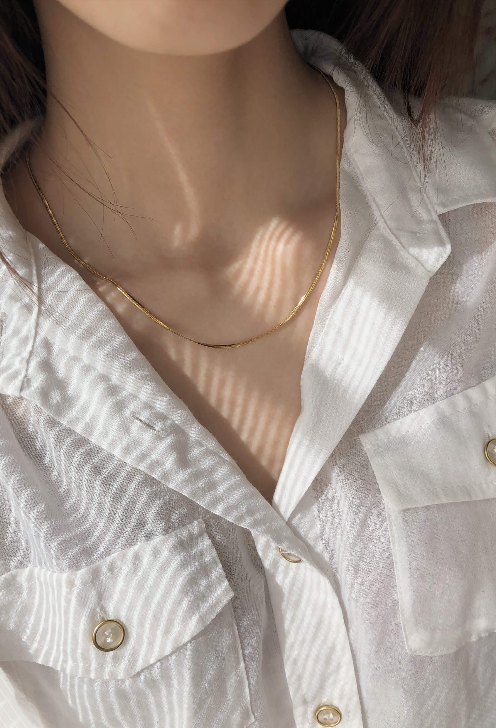 2mm surf gold (NECKLACE)