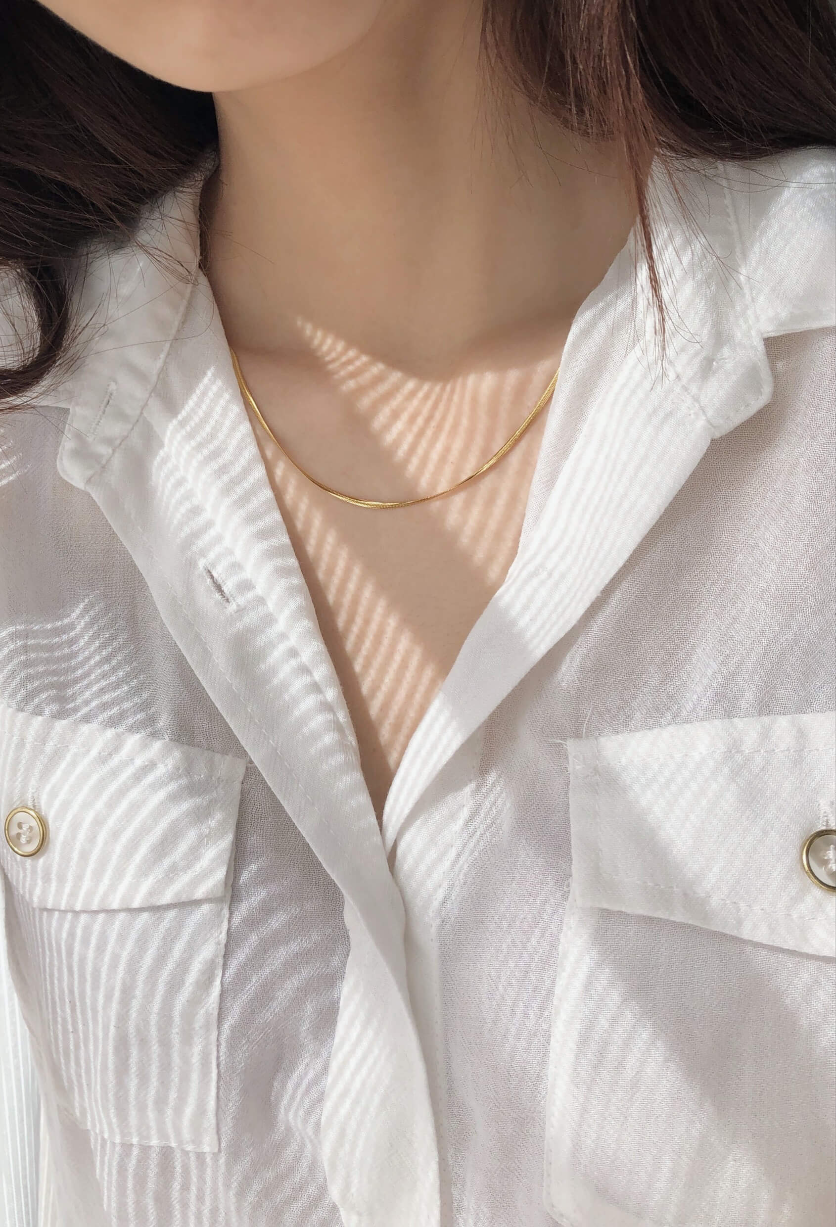 2mm surf gold (NECKLACE)