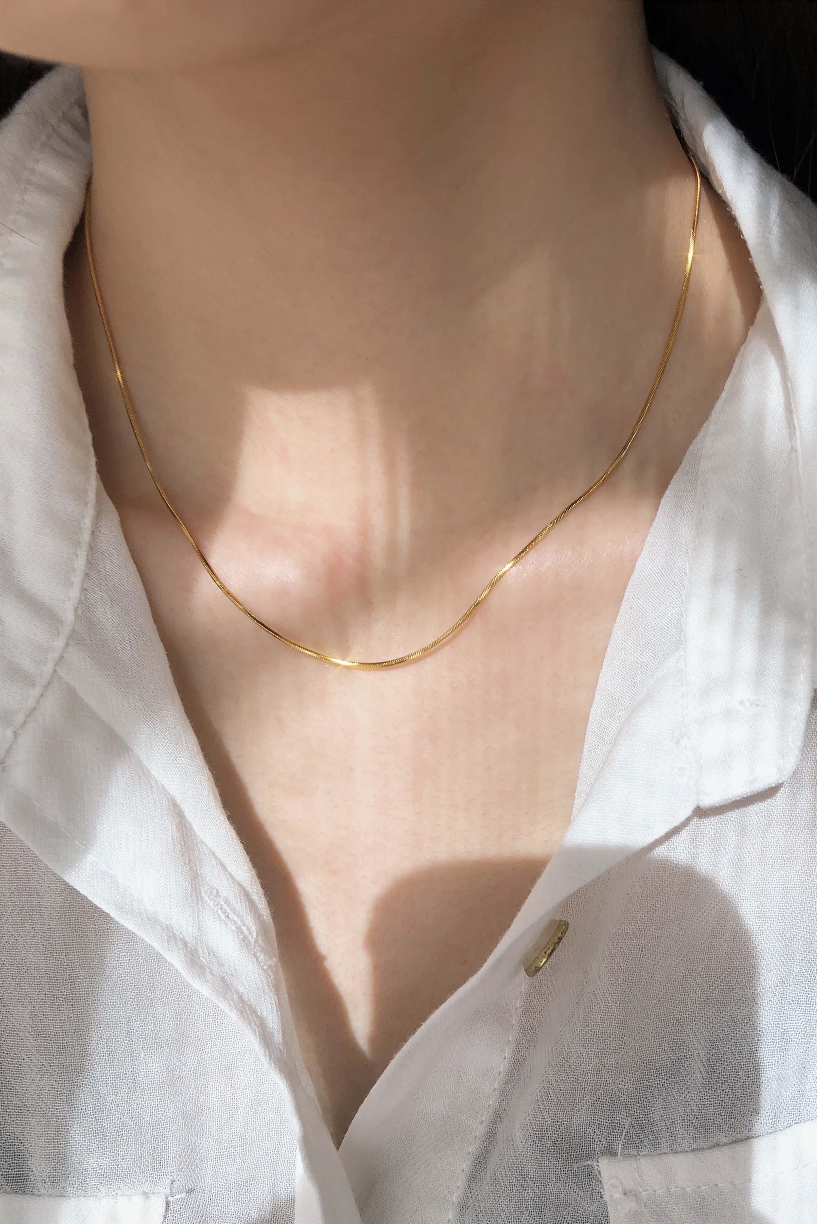 1MM SNAKE GOLD (NECKLACE)