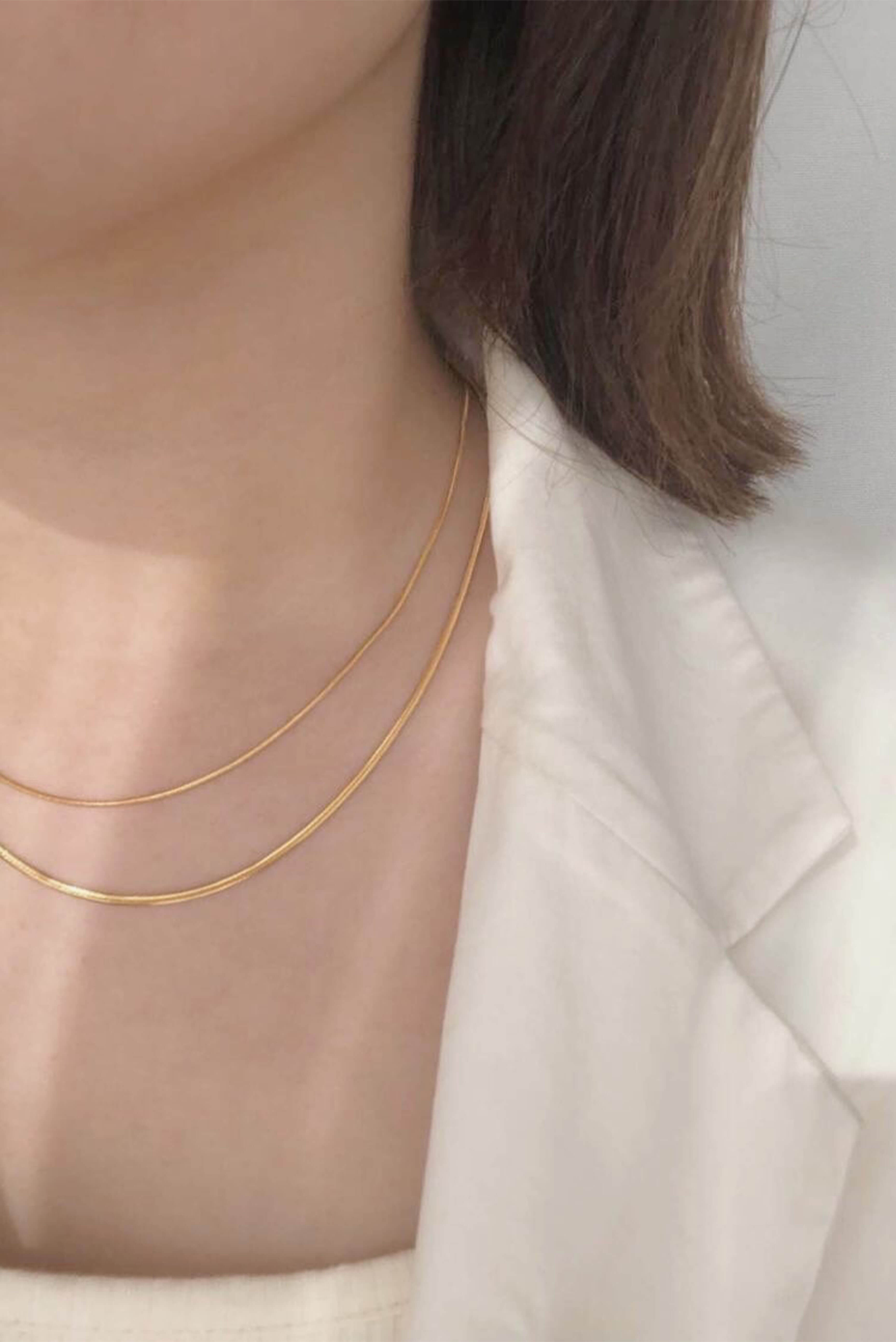 1MM SNAKE GOLD (NECKLACE)